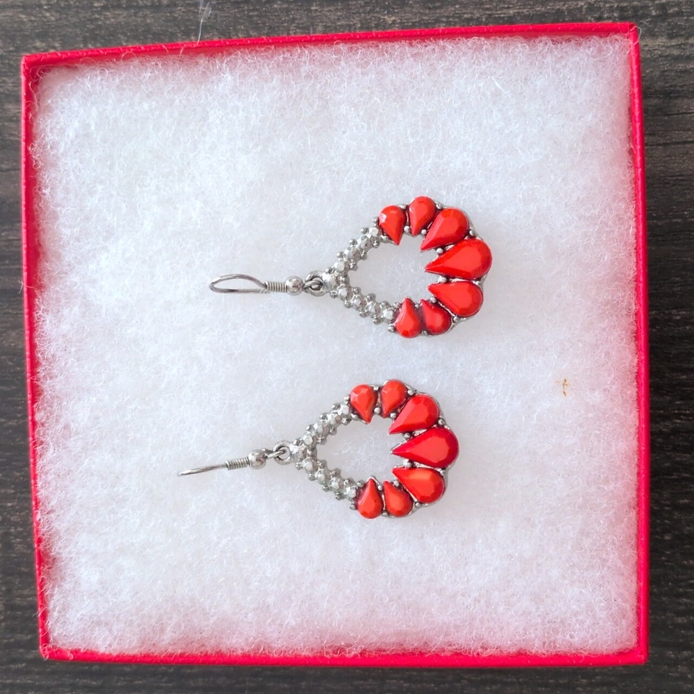Vintage Orange Drop Earrings
